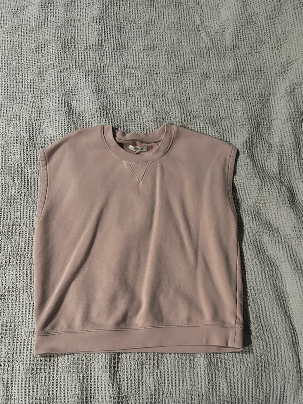 Madewell Sleeveless Crewneck Sweatshirt - Dusty Pink